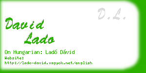 david lado business card