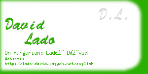 david lado business card